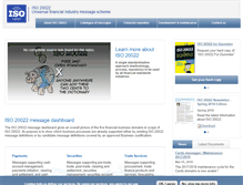 Tablet Screenshot of iso20022.org